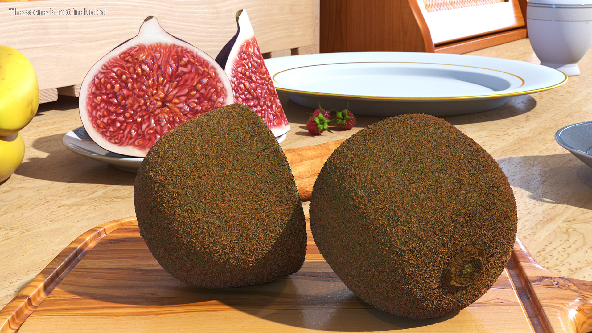 3D Kiwi Halves