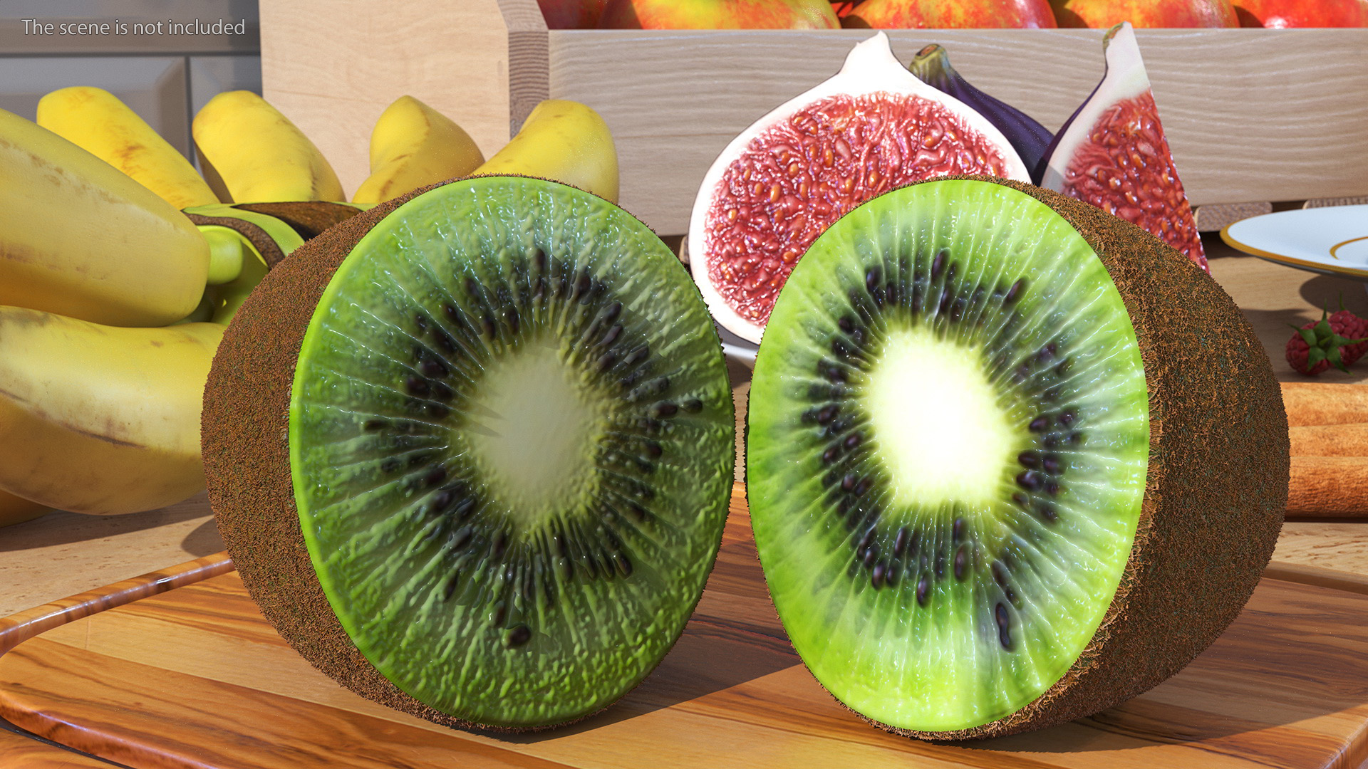 3D Kiwi Halves