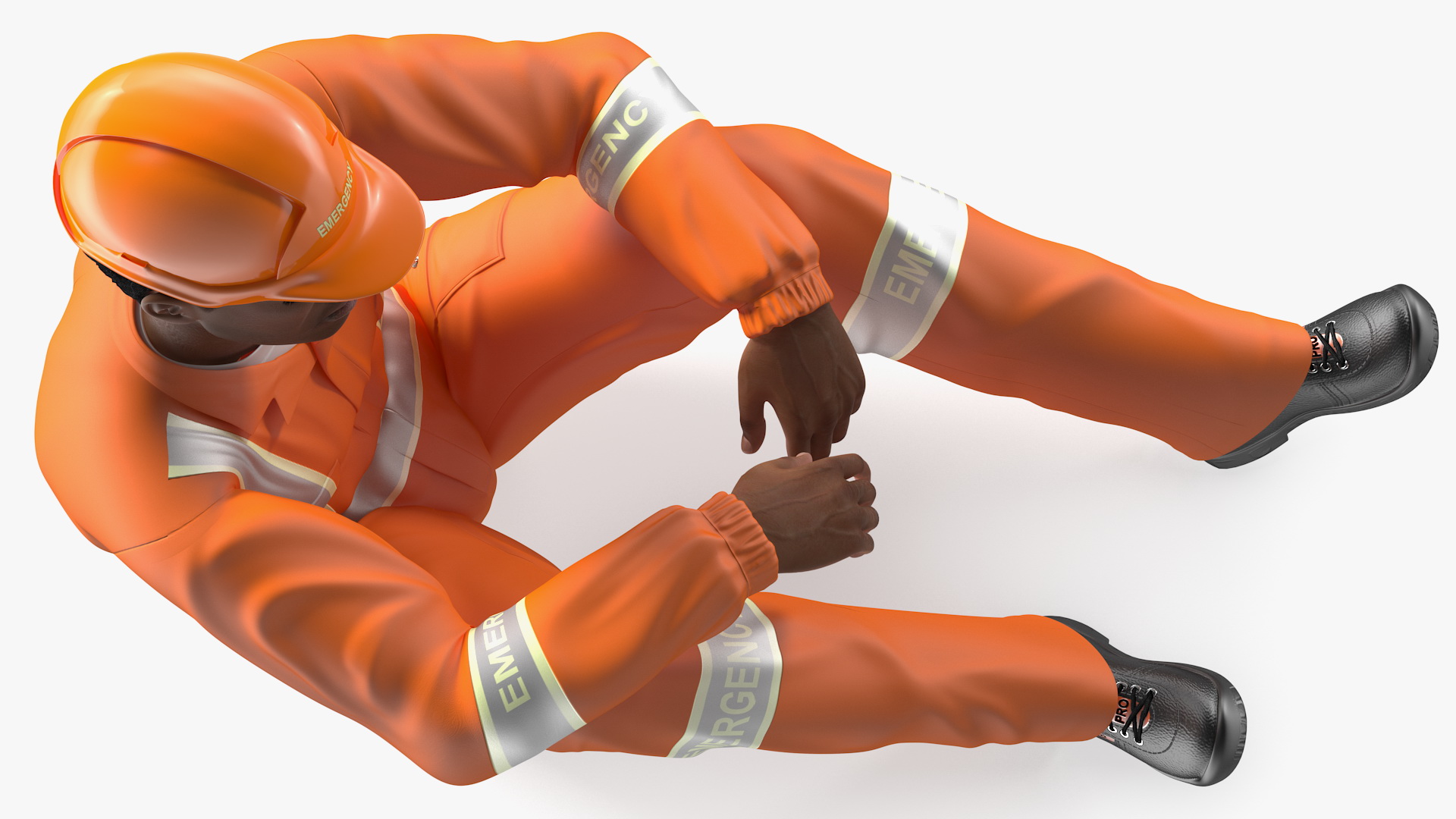 Light Skin Black Male Rescuer 3D model