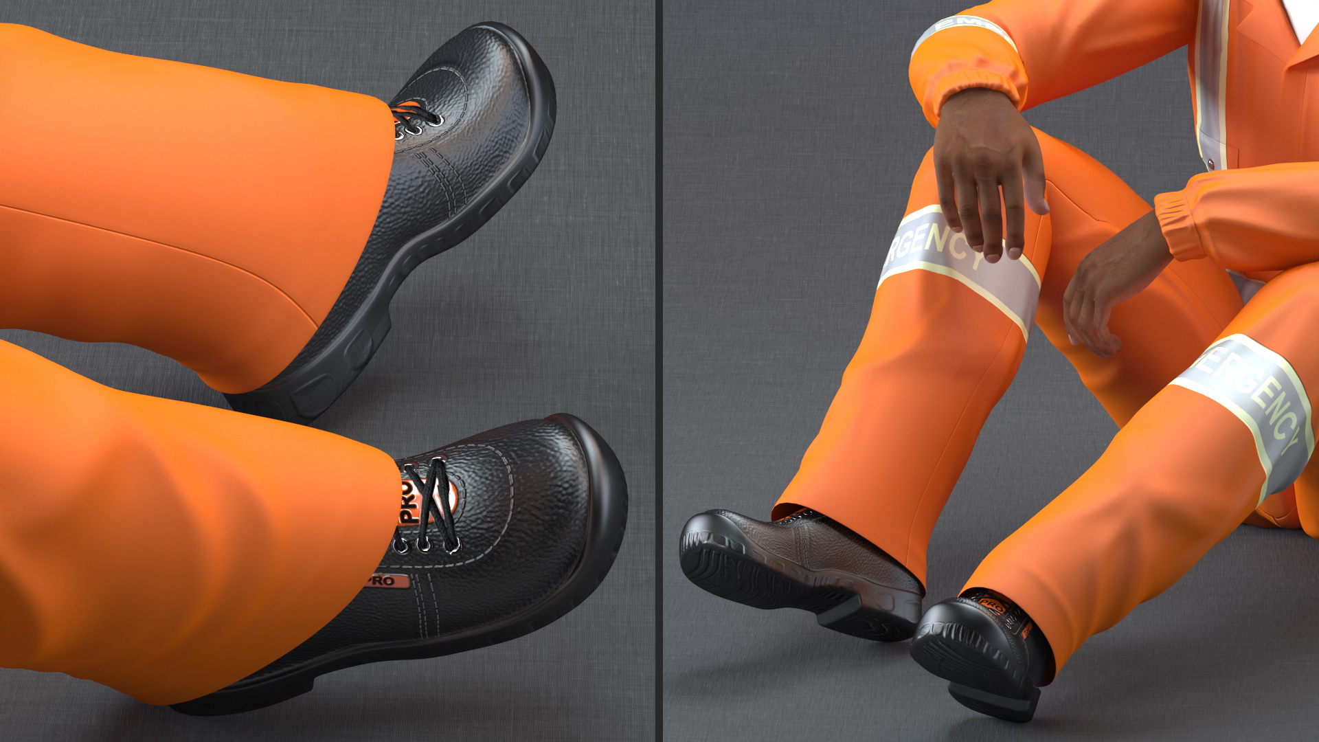 Light Skin Black Male Rescuer 3D model