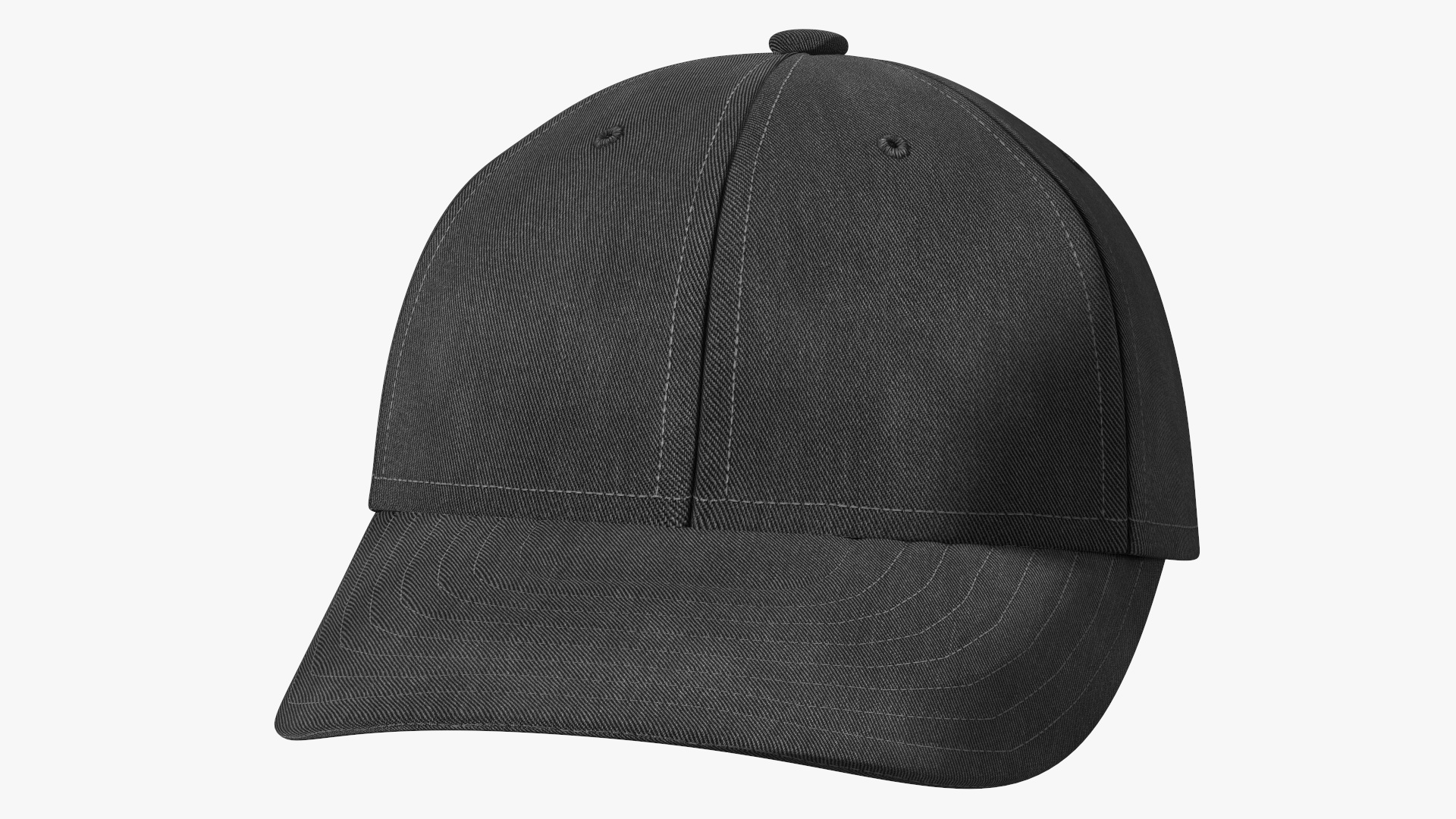 3D Baseball Cap Denim Grey model