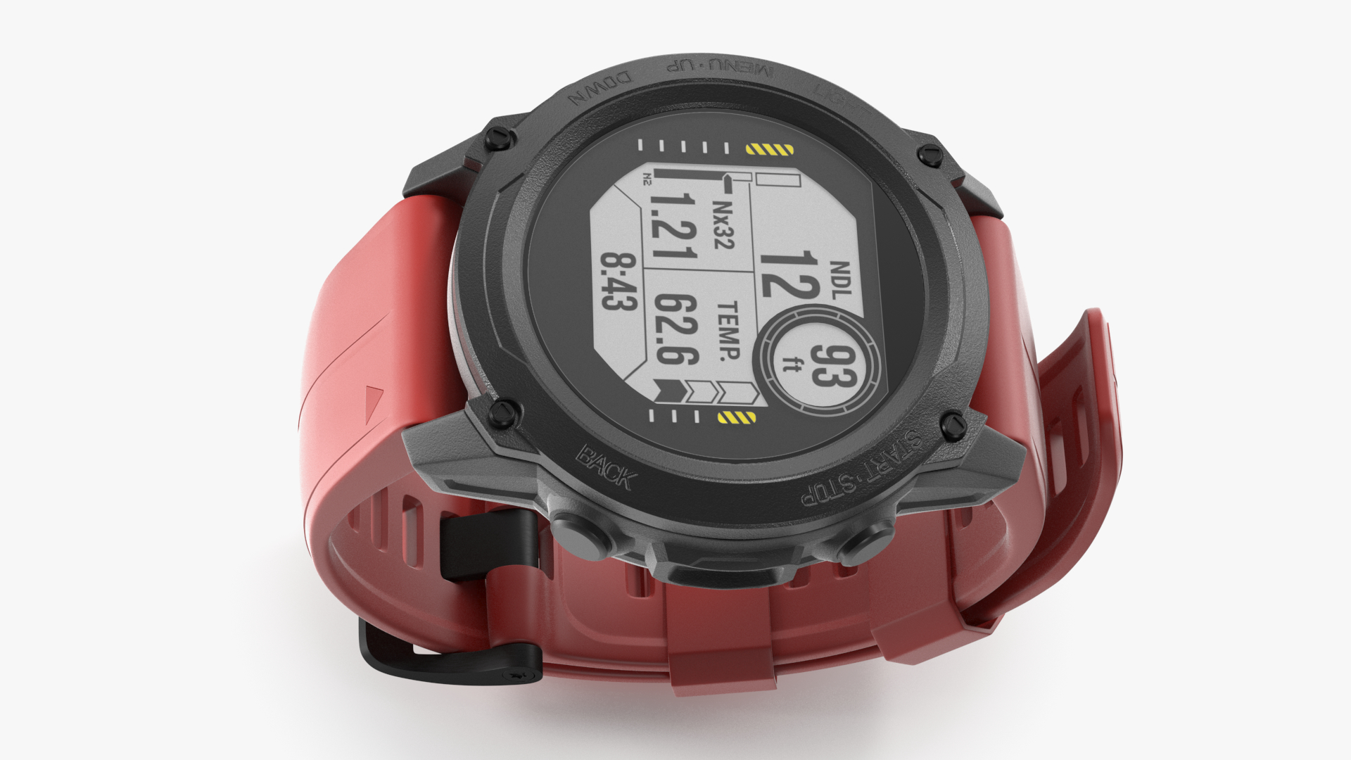 3D model Sport Smartwatch Red Band