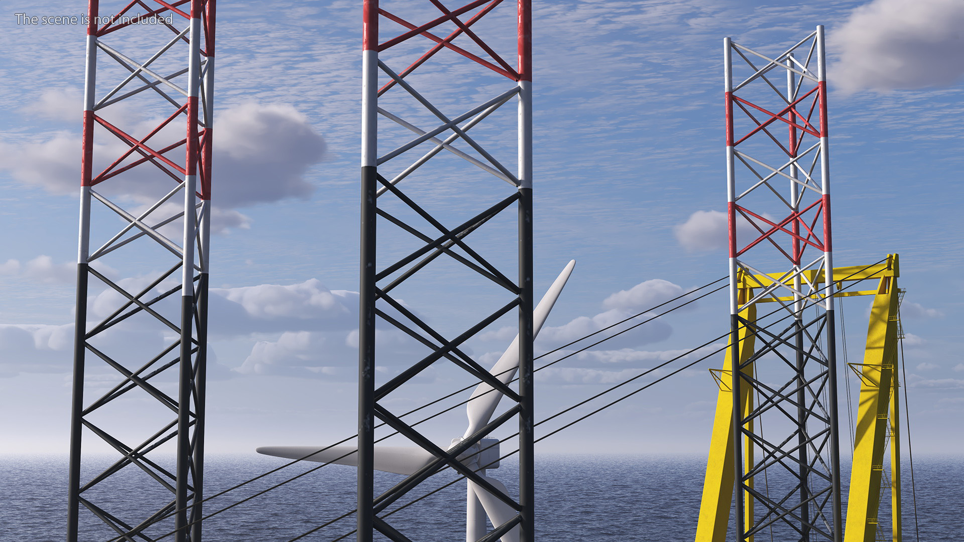 Voltaire Jack Up Installation Vessel with Wind Turbine 3D model