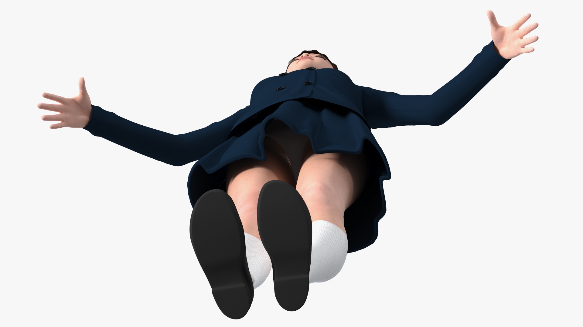 3D model Chinese Schoolgirl T-pose