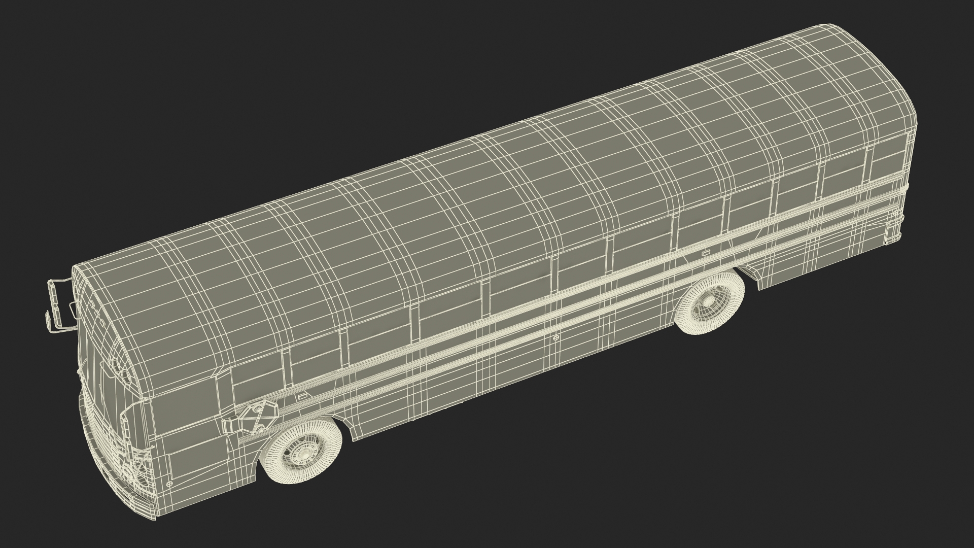 Electric School Bus 3D model