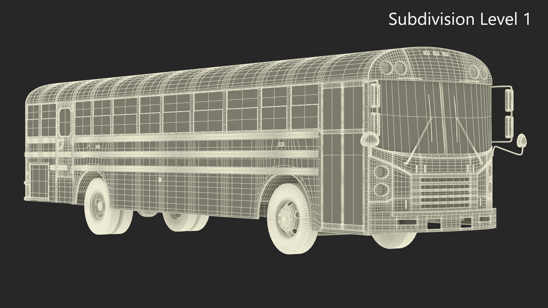 Electric School Bus 3D model