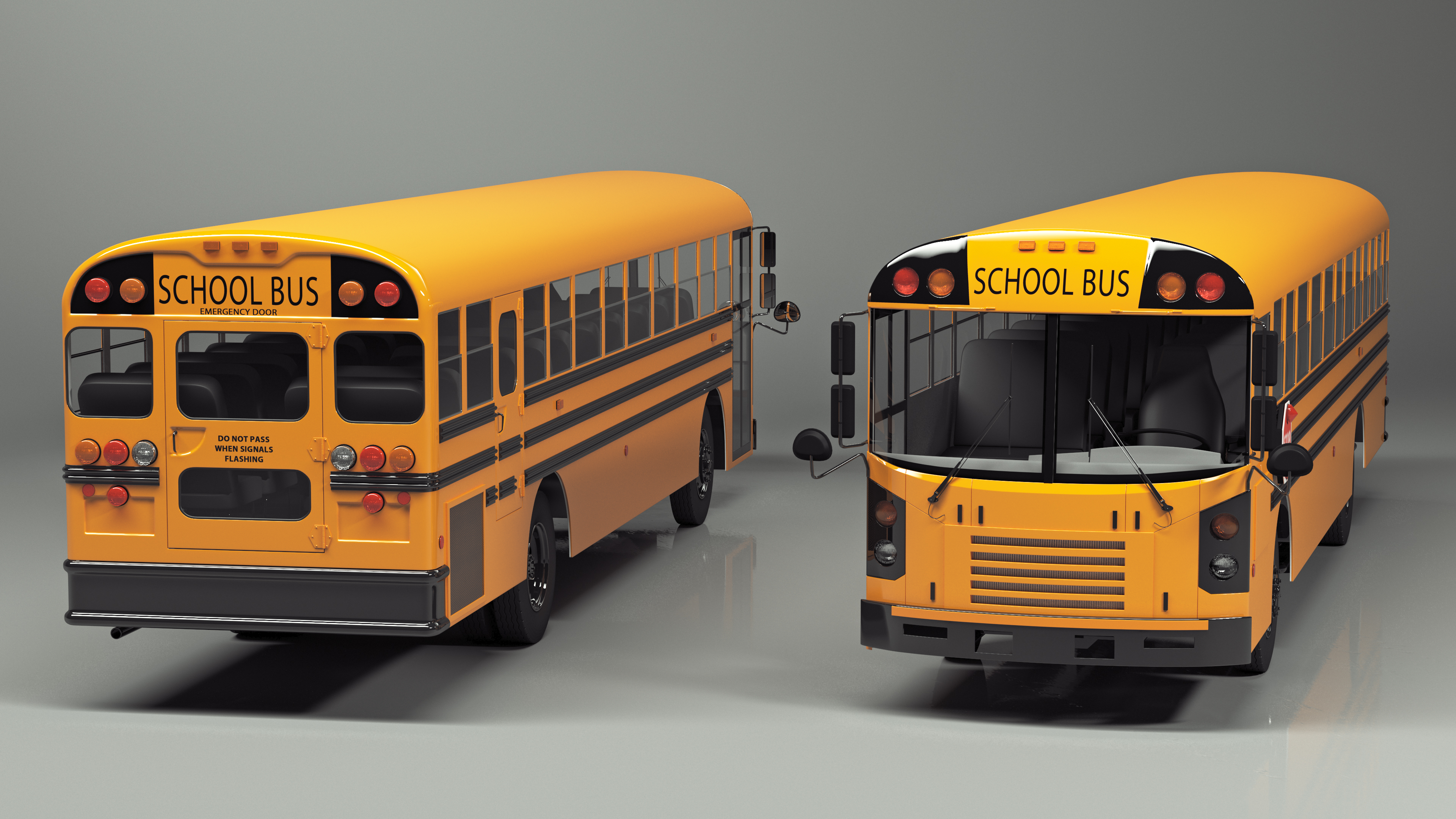 Electric School Bus 3D model