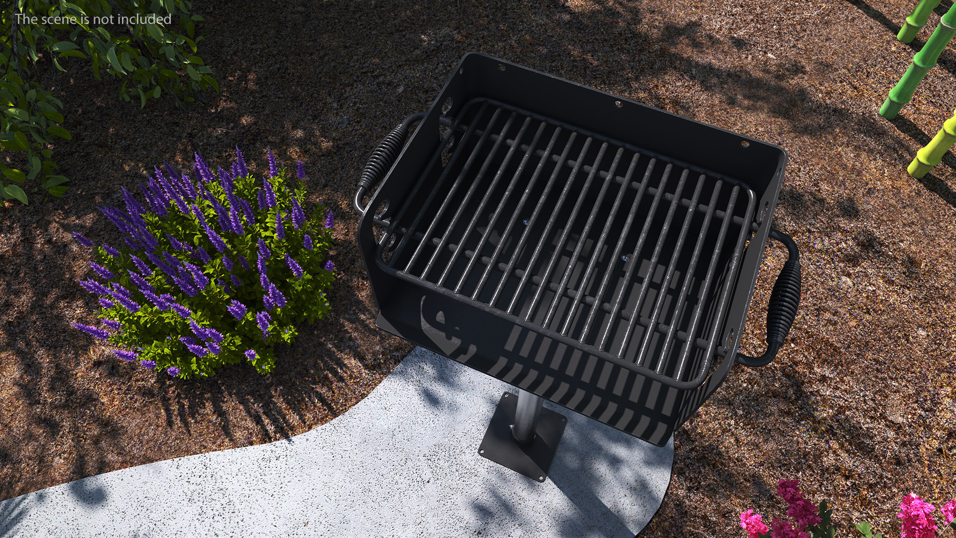 3D model Steel Charcoal Park Grill