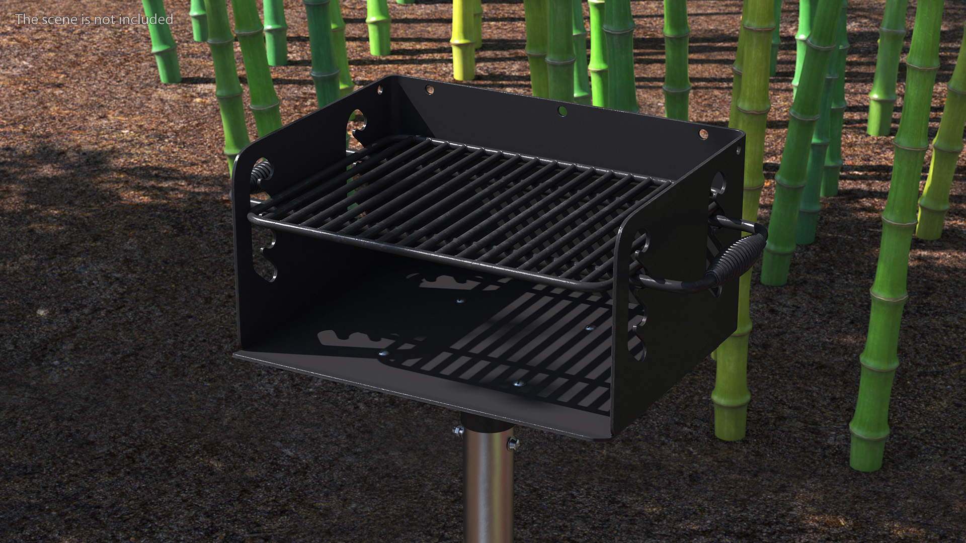 3D model Steel Charcoal Park Grill