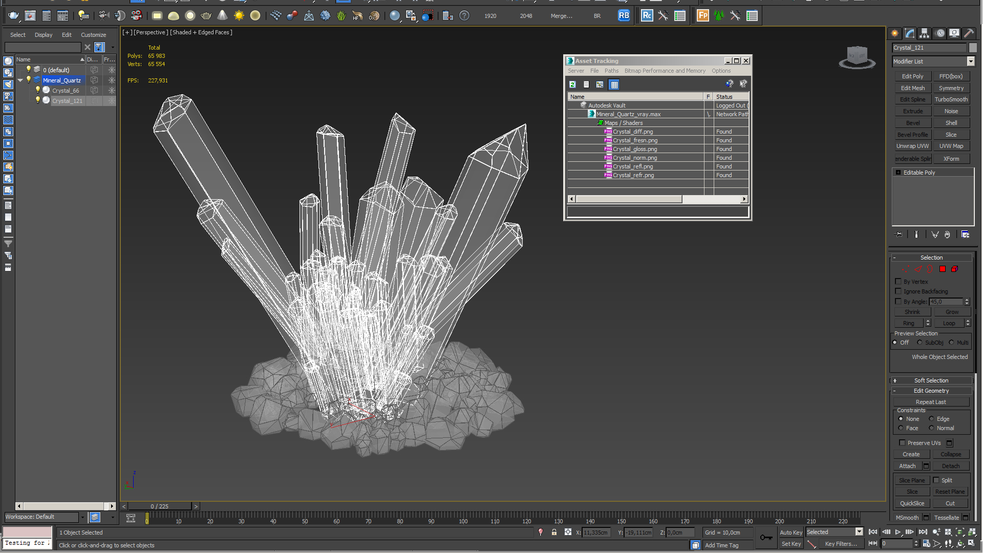 Mineral Quartz 3D model