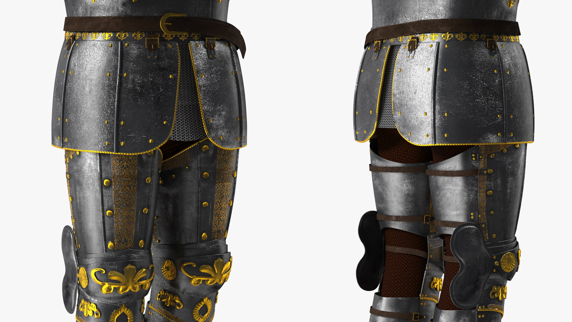 3D model Medieval Knight Armor Suit with Intricate Patterns