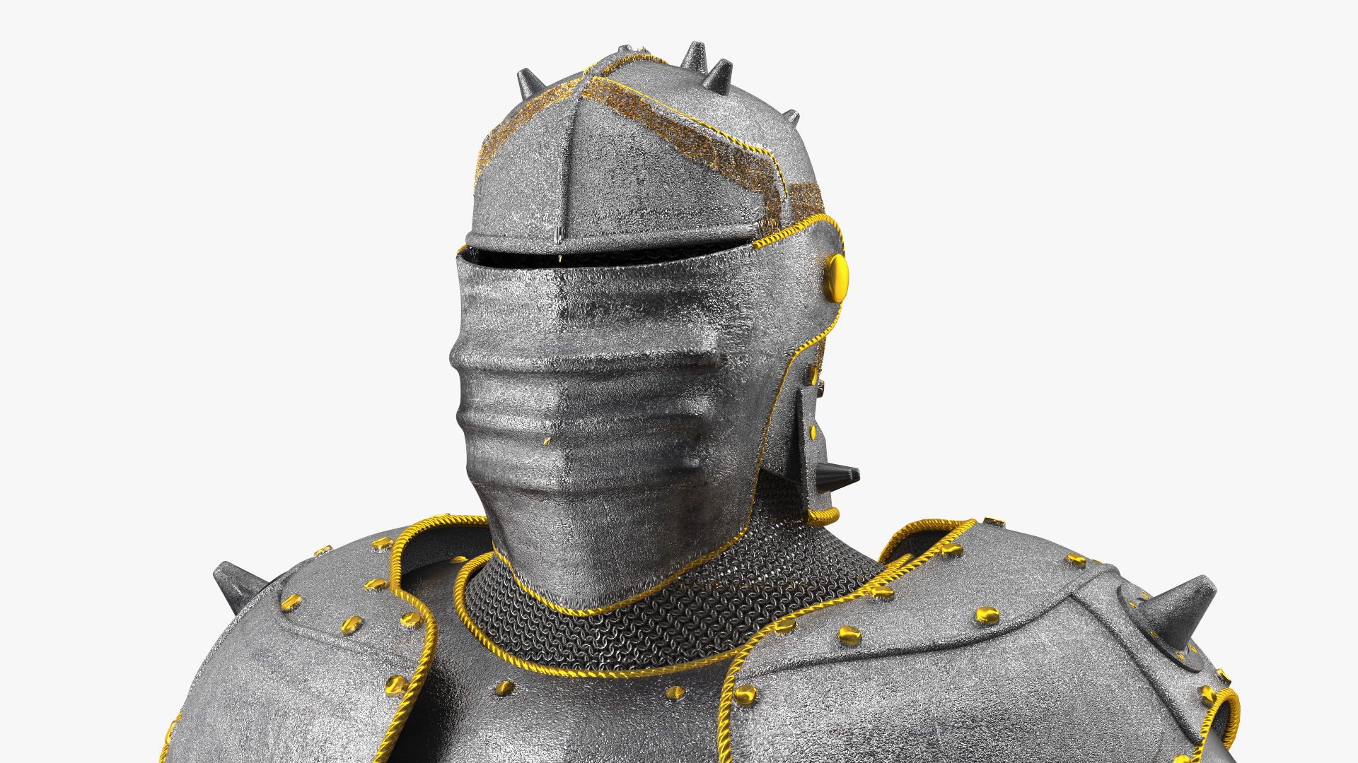 3D model Medieval Knight Armor Suit with Intricate Patterns