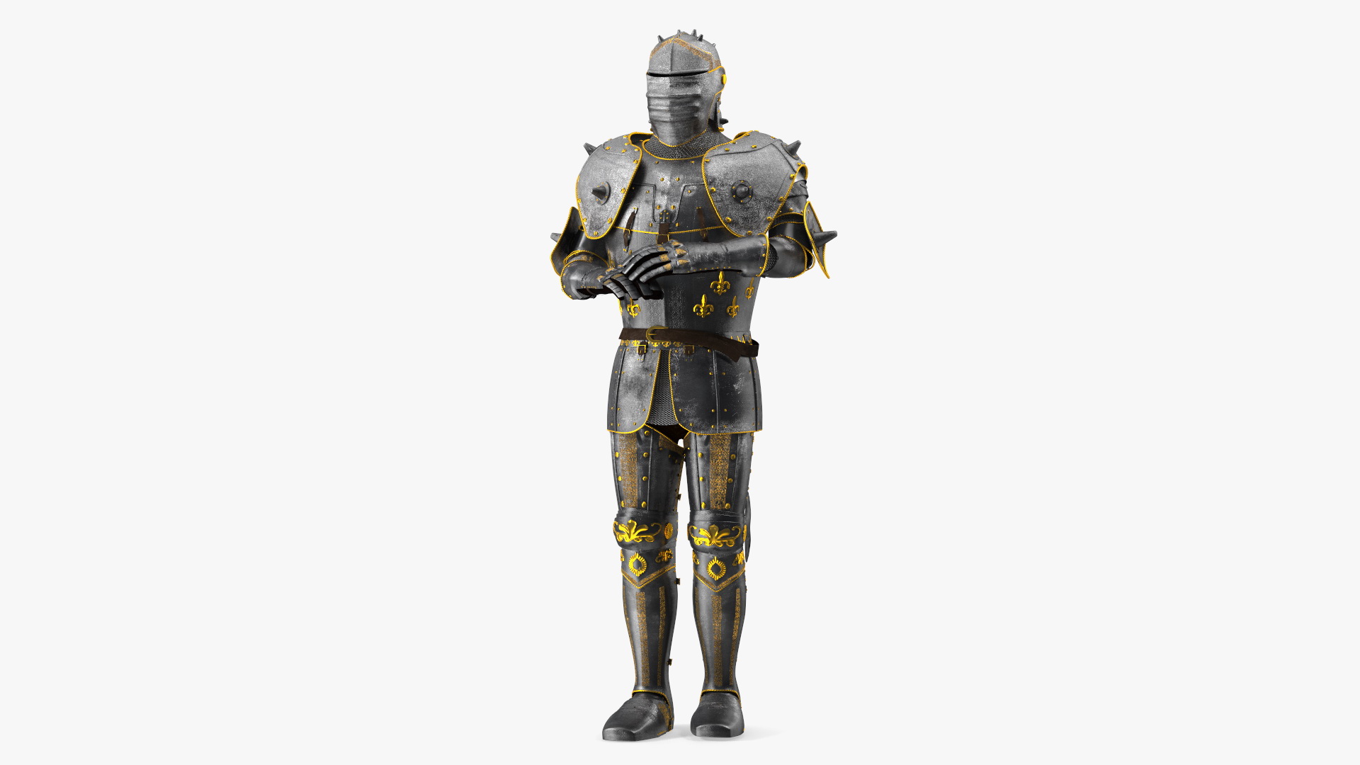 3D model Medieval Knight Armor Suit with Intricate Patterns