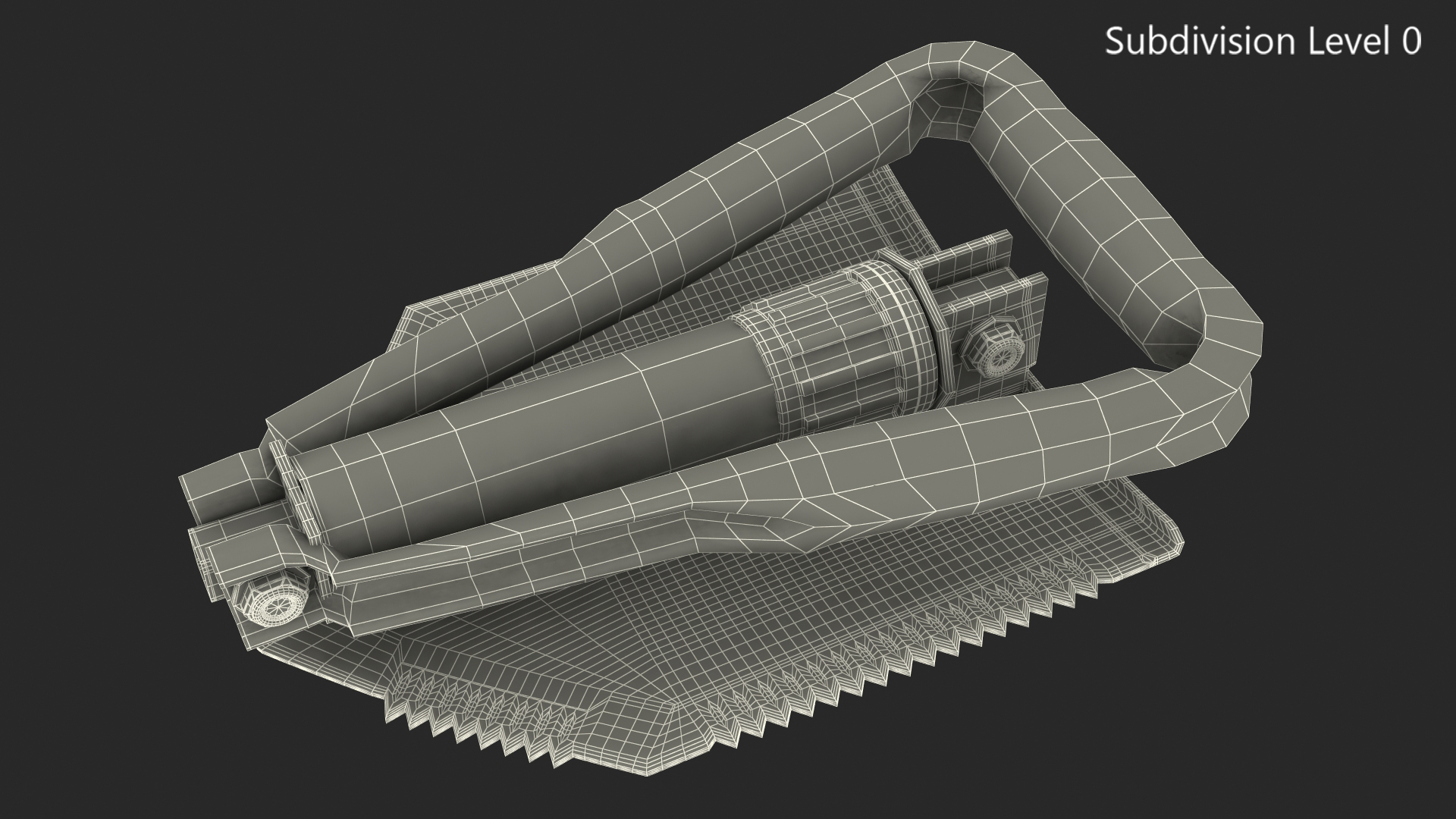 3D model US GI Military Entrenching Shovel Folded