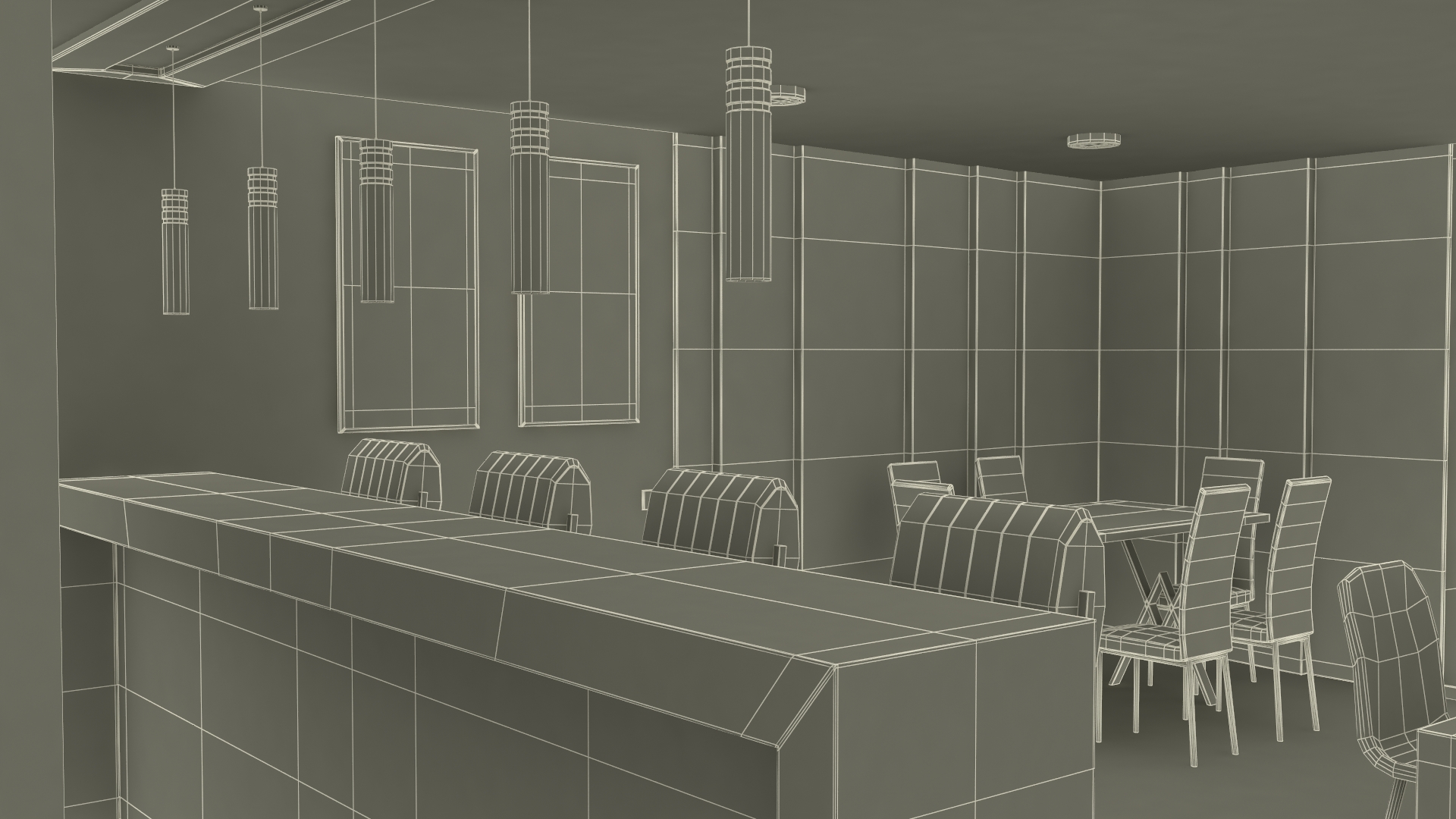 3D model Interior Private Home Bar