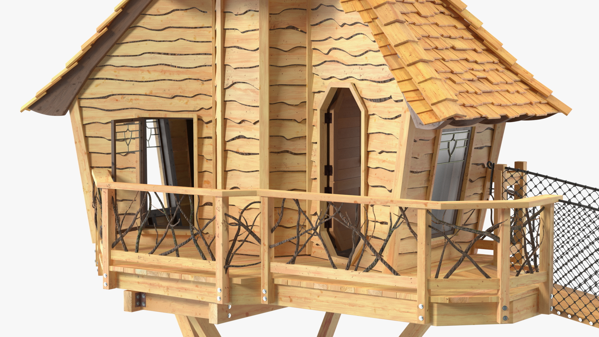 3D Wooden Tree House Large model