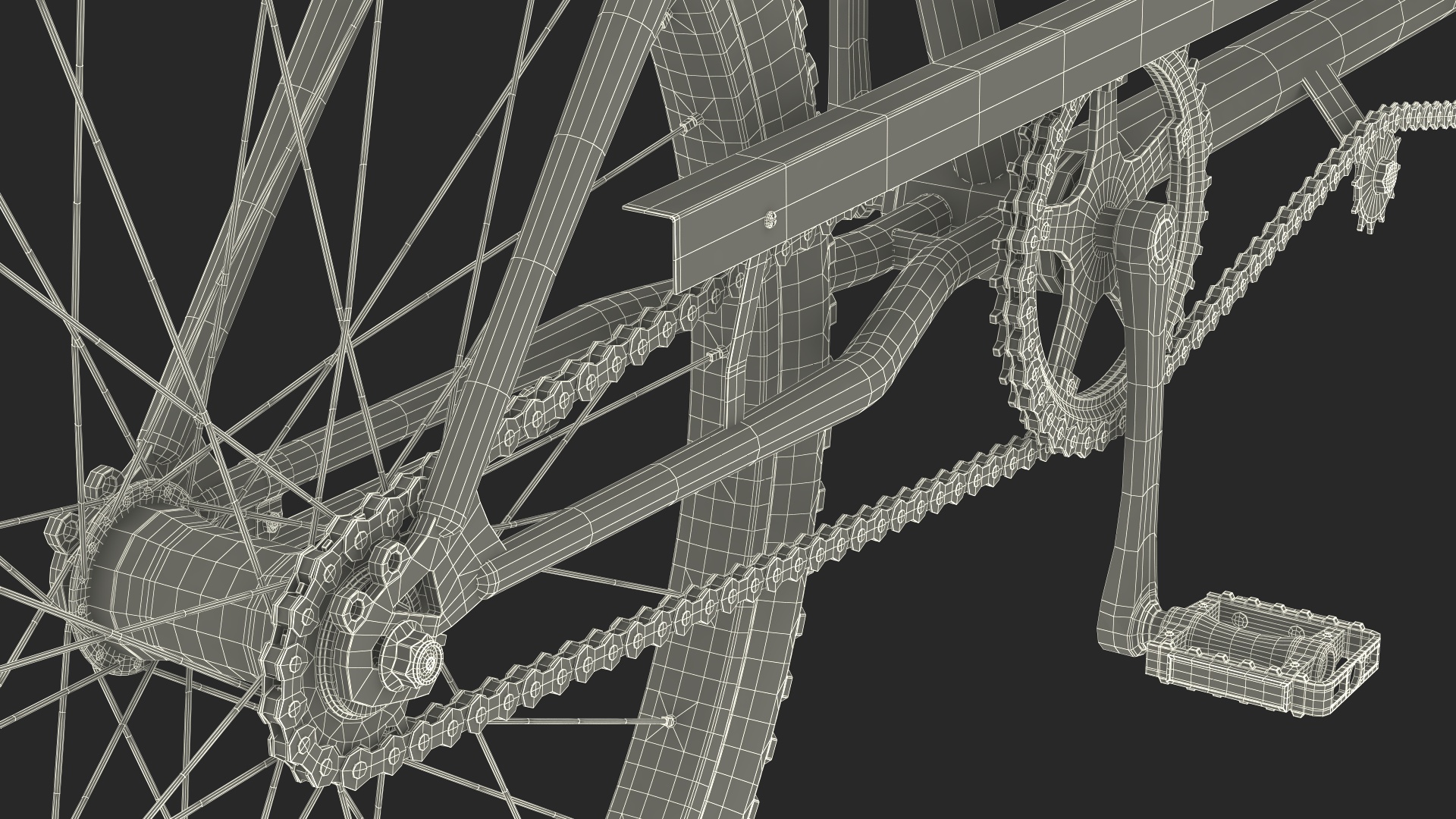 Tandem Bicycle 3D model