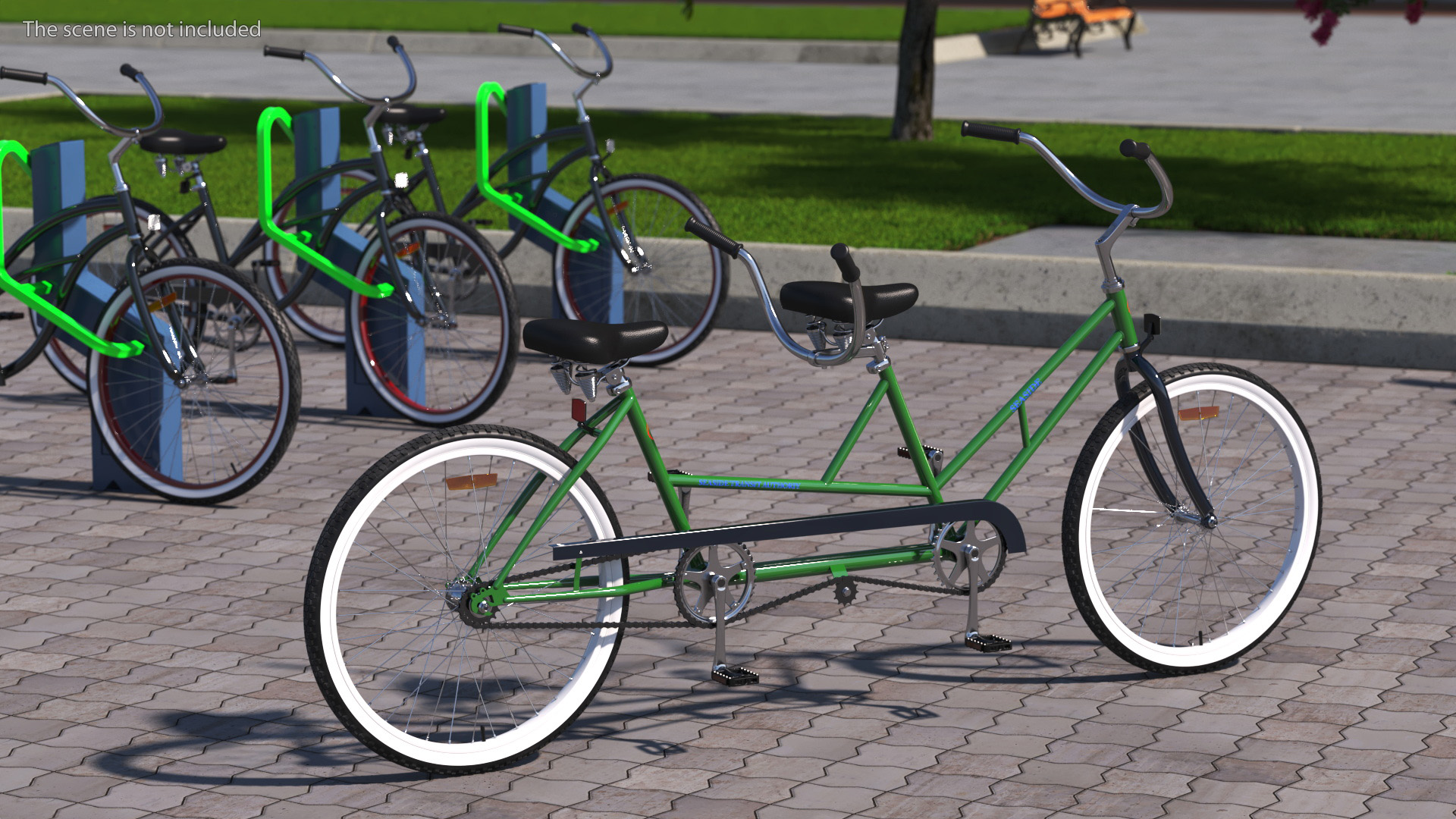 Tandem Bicycle 3D model