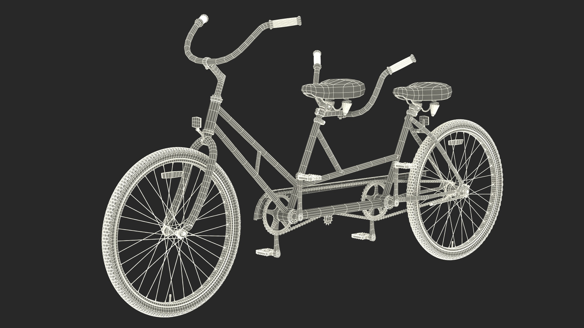 Tandem Bicycle 3D model