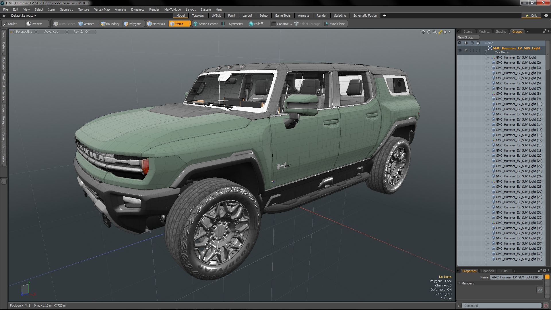 3D GMC Hummer EV SUV Light model