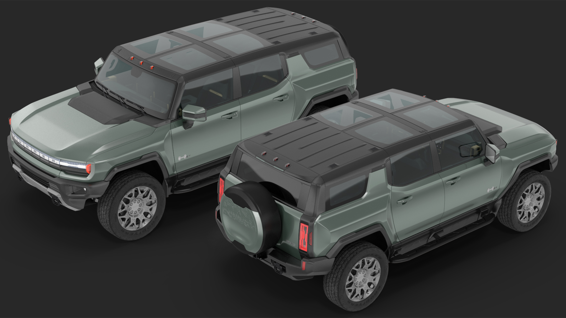 3D GMC Hummer EV SUV Light model