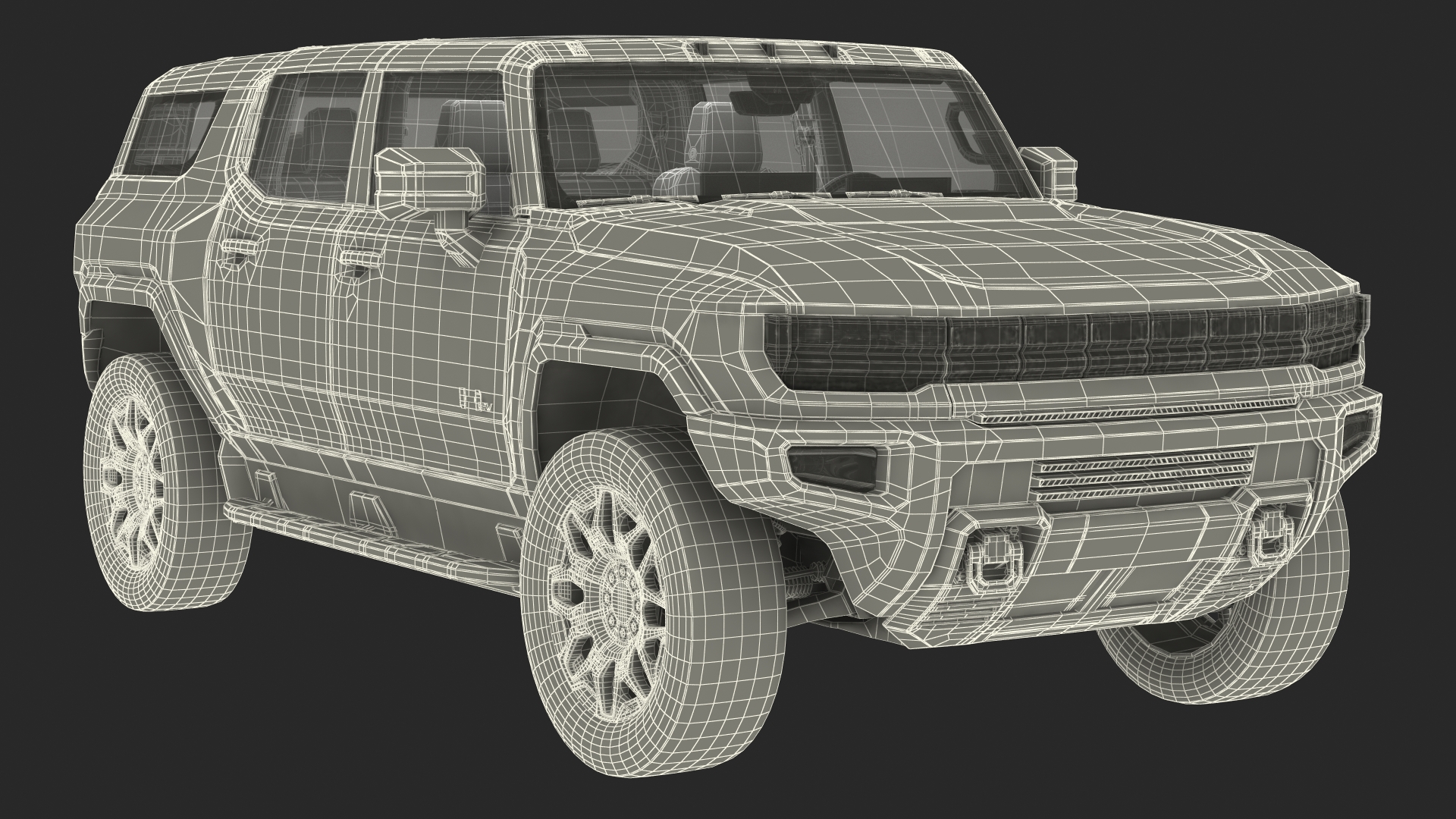 3D GMC Hummer EV SUV Light model