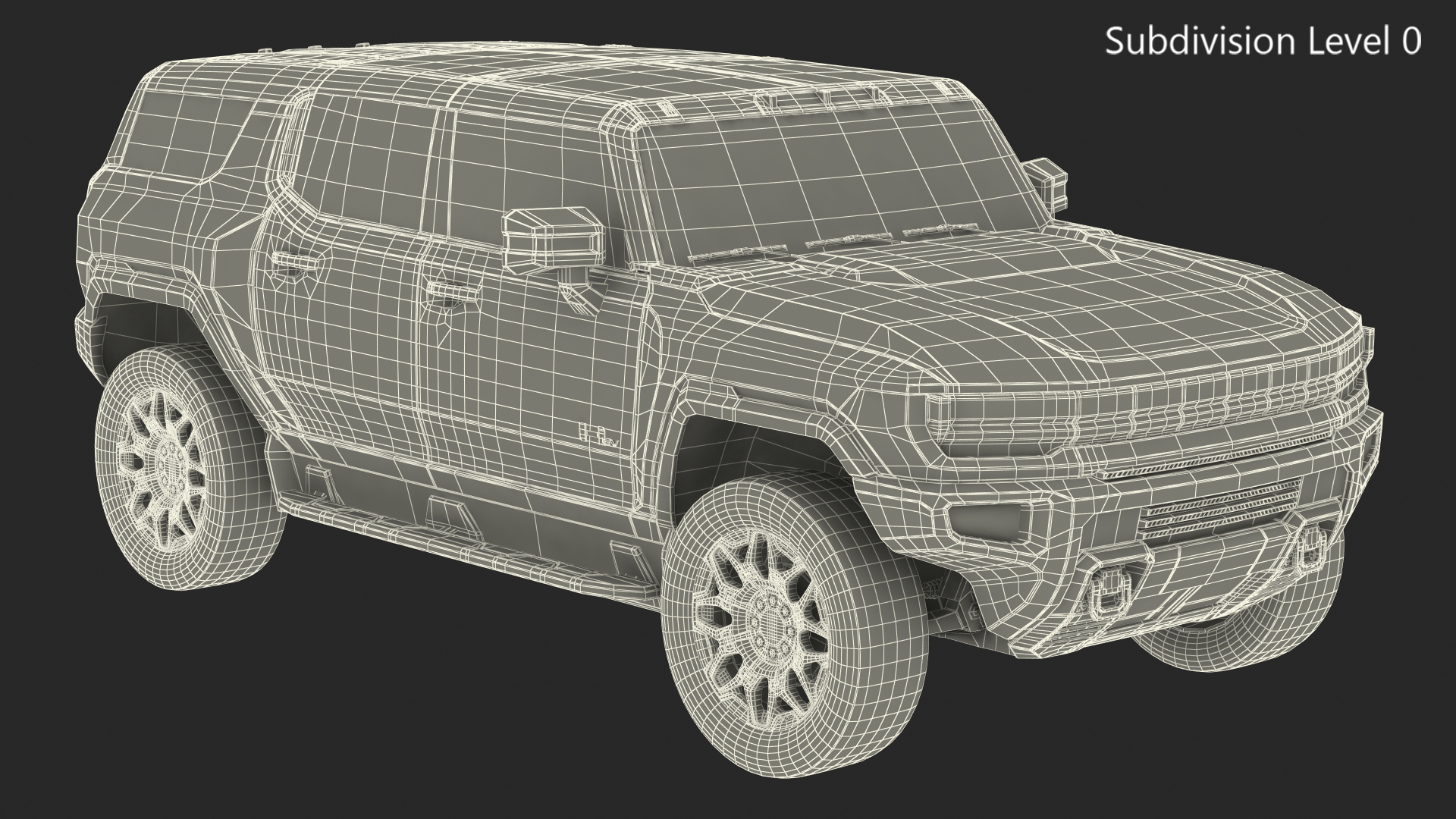 3D GMC Hummer EV SUV Light model