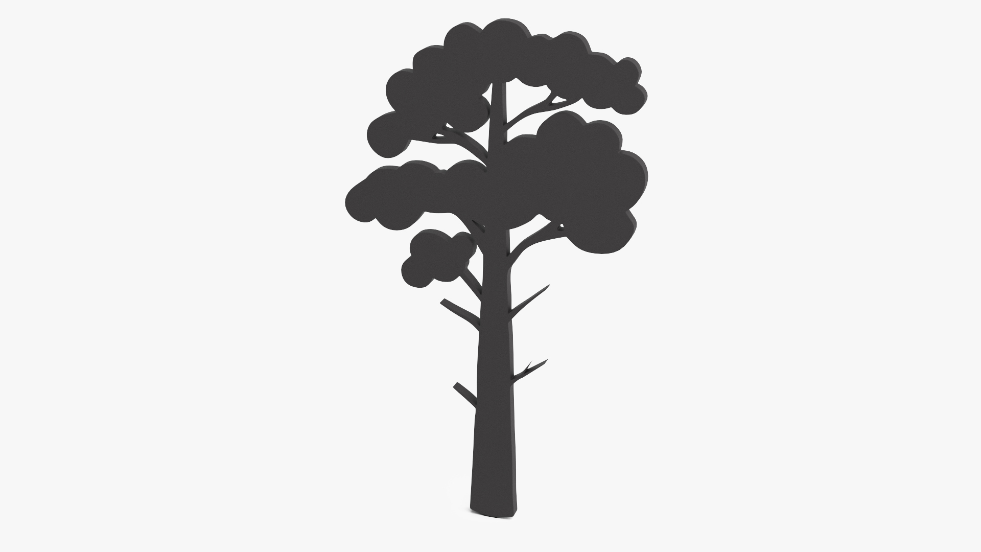 3D model Pine Tree Silhouette