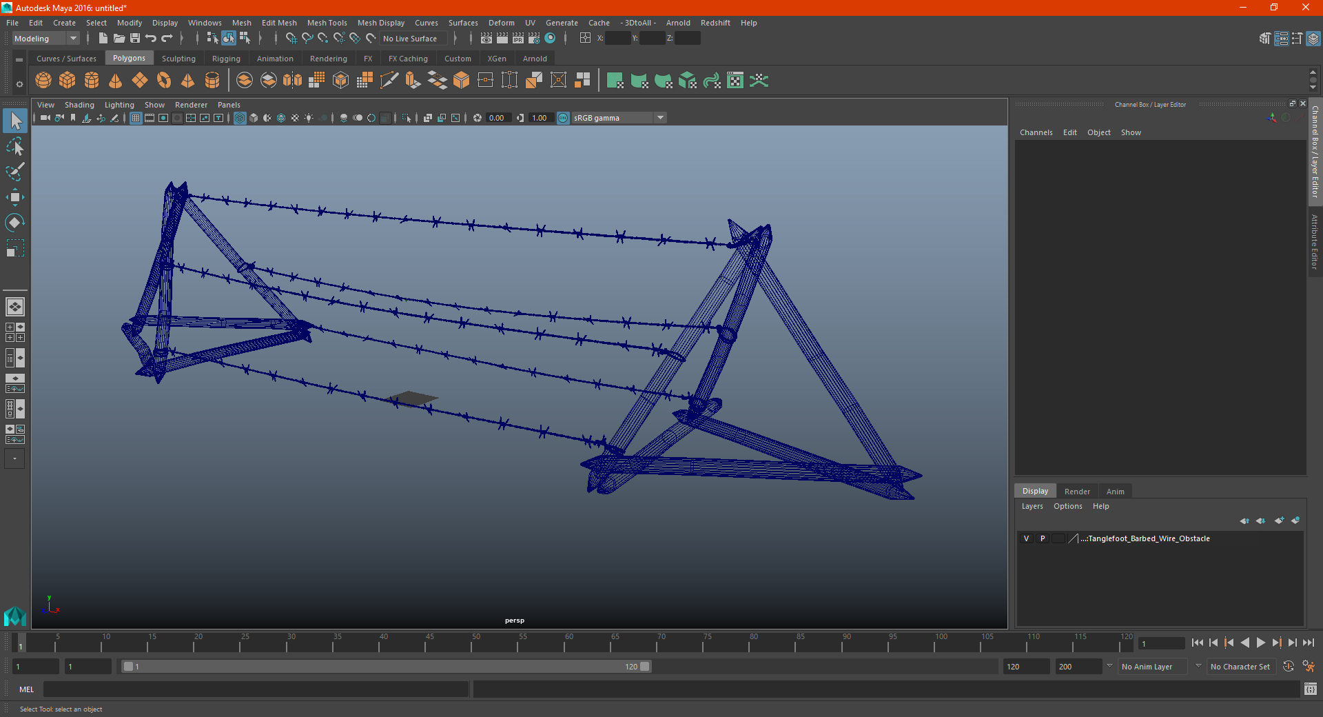 3D Tanglefoot Barbed Wire Obstacle