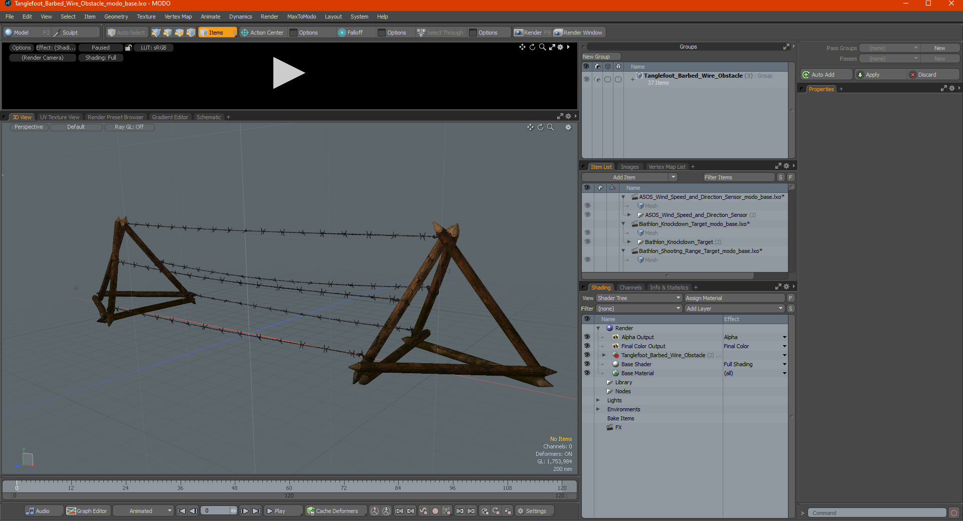 3D Tanglefoot Barbed Wire Obstacle