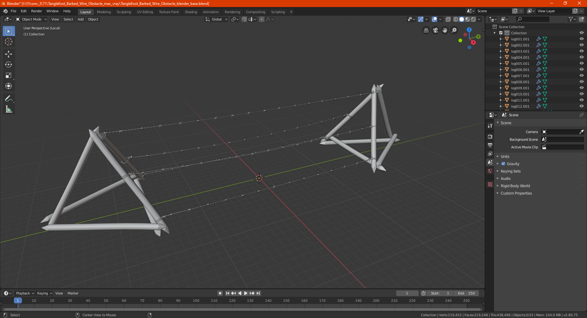 3D Tanglefoot Barbed Wire Obstacle