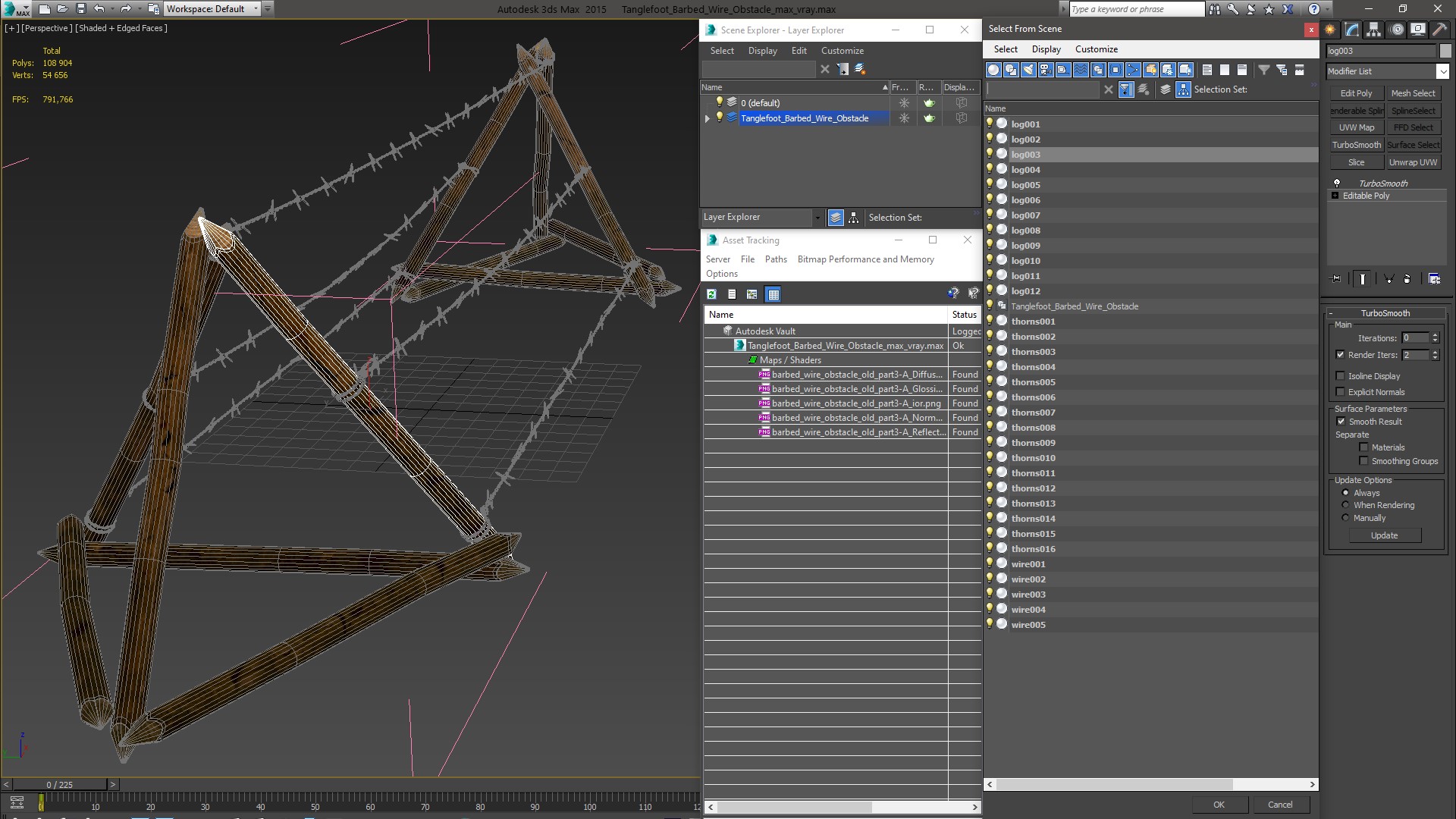 3D Tanglefoot Barbed Wire Obstacle