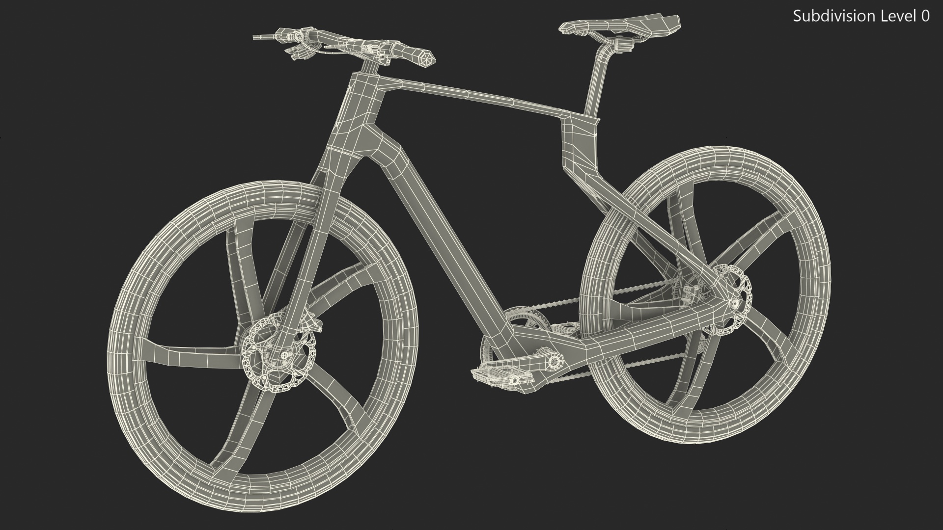 3D model Carbon Electric Road Bicycle Rigged