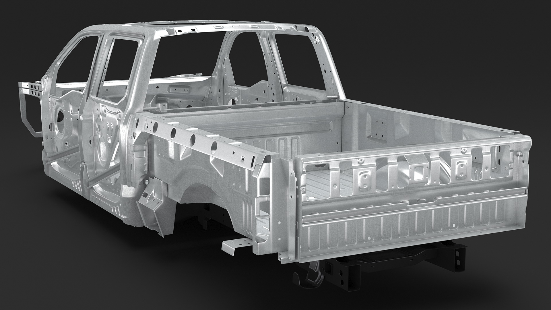 Car Frame Pickup without Hood 3D model