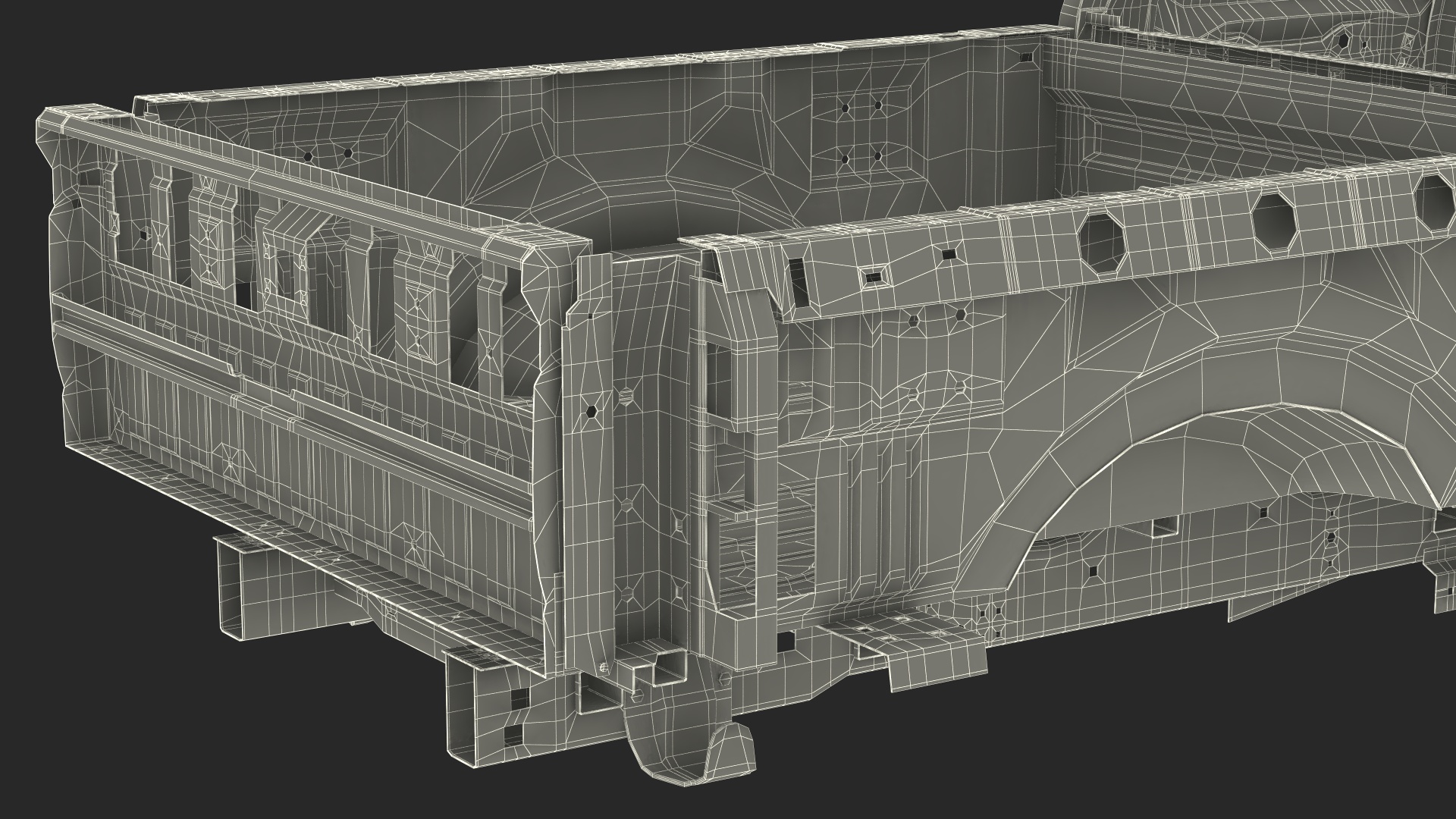 Car Frame Pickup without Hood 3D model