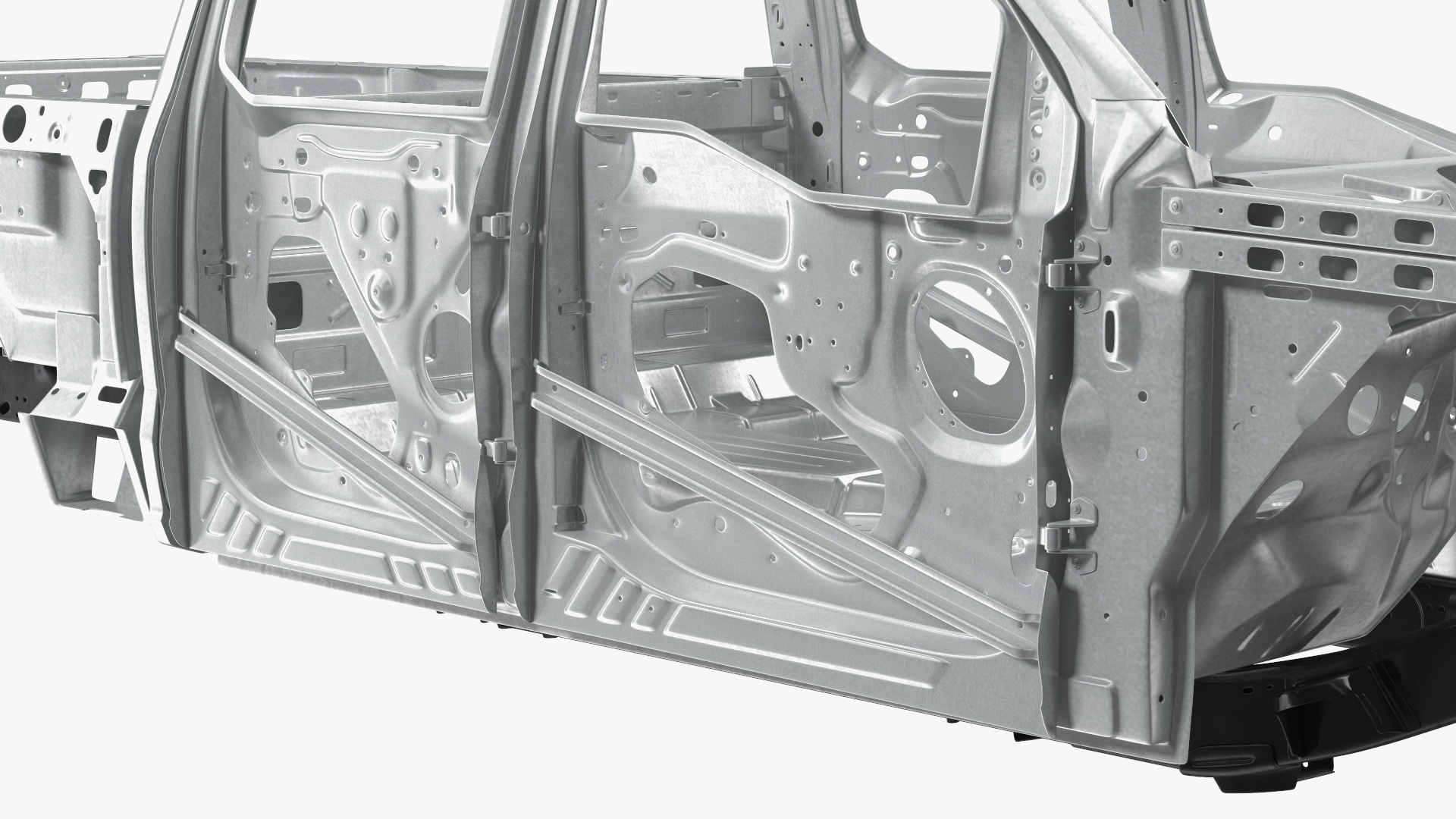 Car Frame Pickup without Hood 3D model