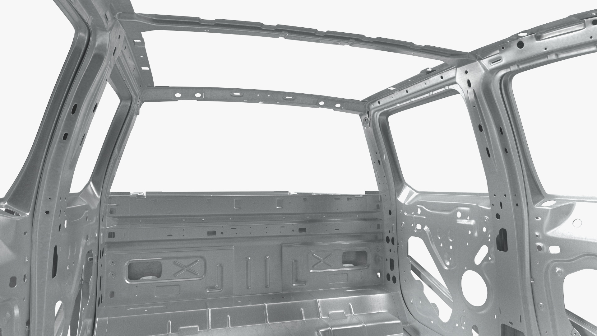 Car Frame Pickup without Hood 3D model