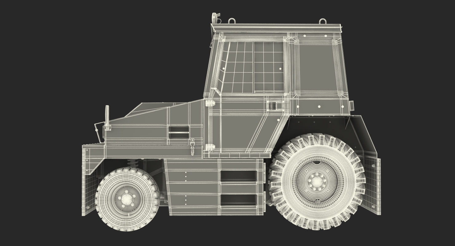 3D Push Back Tractor Hallam HE50 Rigged