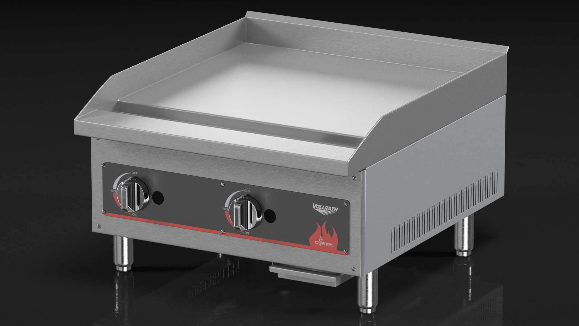 Vollrath 40720 Cayenne 24 Flat Top Gas Countertop Griddle 3D