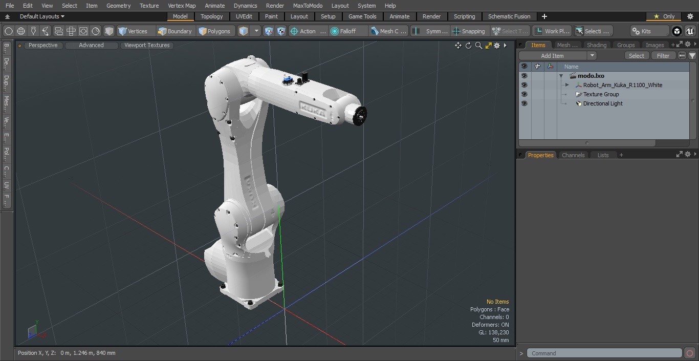 3D Robot Arm Kuka R1100 White