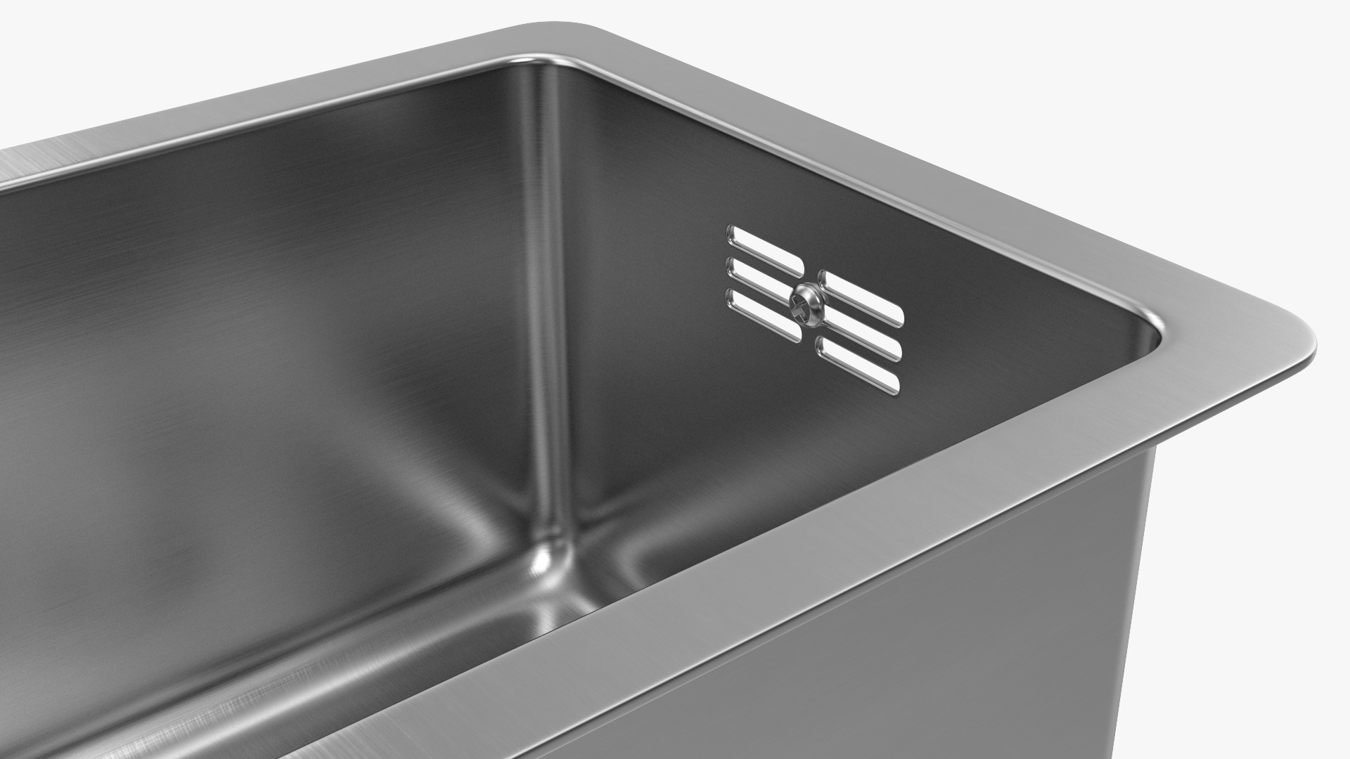 3D model Stainless Steel Narrow Single Bowl Undermount Sink