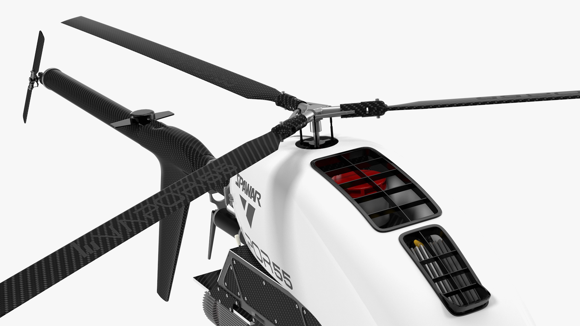 3D Vapor 55 Helicopter UAV Drone Rigged