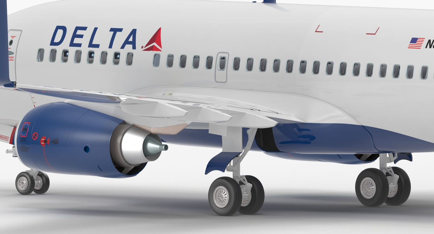 Boeing 737 600 with Interior Delta Air Lines 3D model