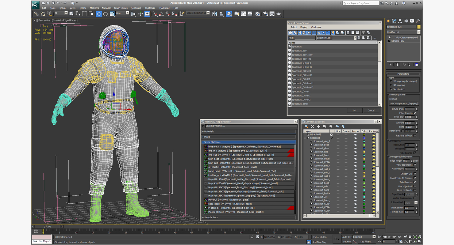 Astronaut in Spacesuit 3D