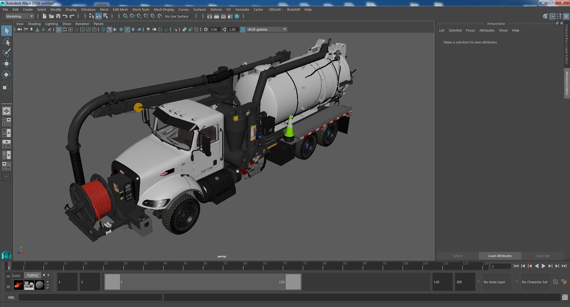 3D model Peterbilt Sewer Cleaner Hydro Excavation