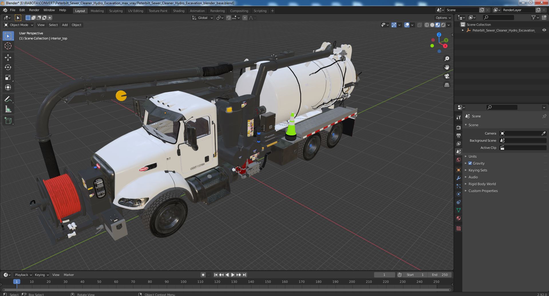 3D model Peterbilt Sewer Cleaner Hydro Excavation