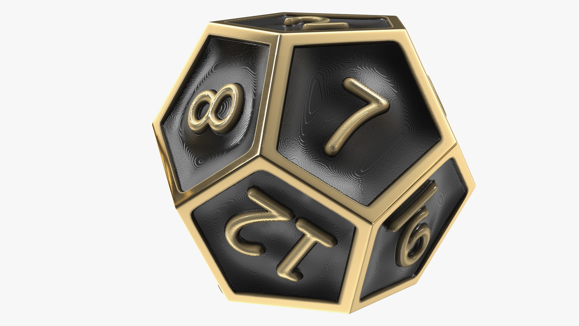 DND Dice Set Bronze 3D model