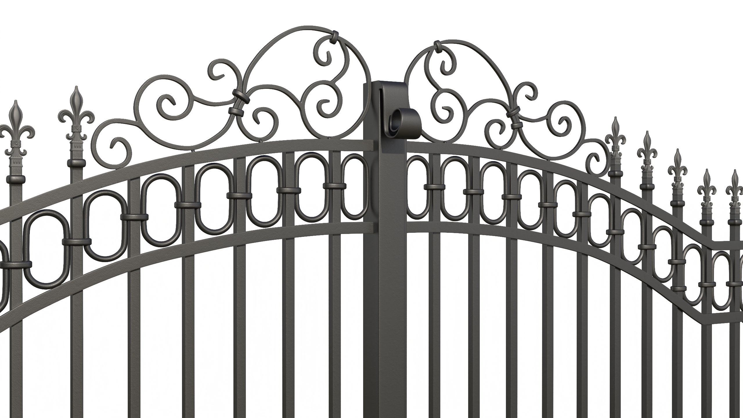 Ornate Wrought Iron Gate 3D model