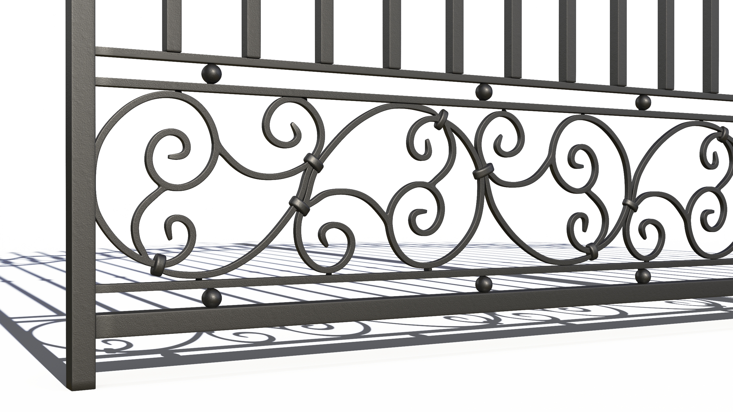 Ornate Wrought Iron Gate 3D model