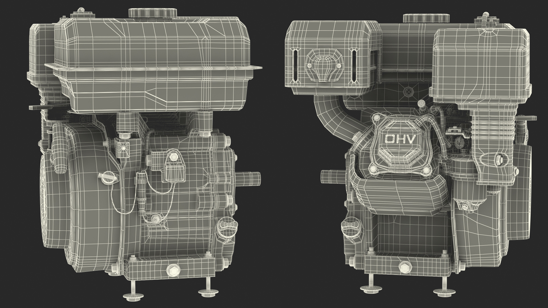 3D OHV Horizontal Shaft Gas Engine